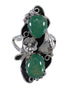 Sterling Silver Flower Turquoise Ring Size 4-3/4 RX60173